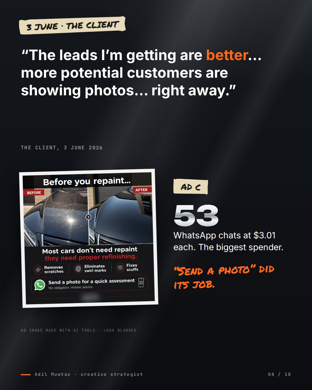 Car detailer case study slide 8 of 10